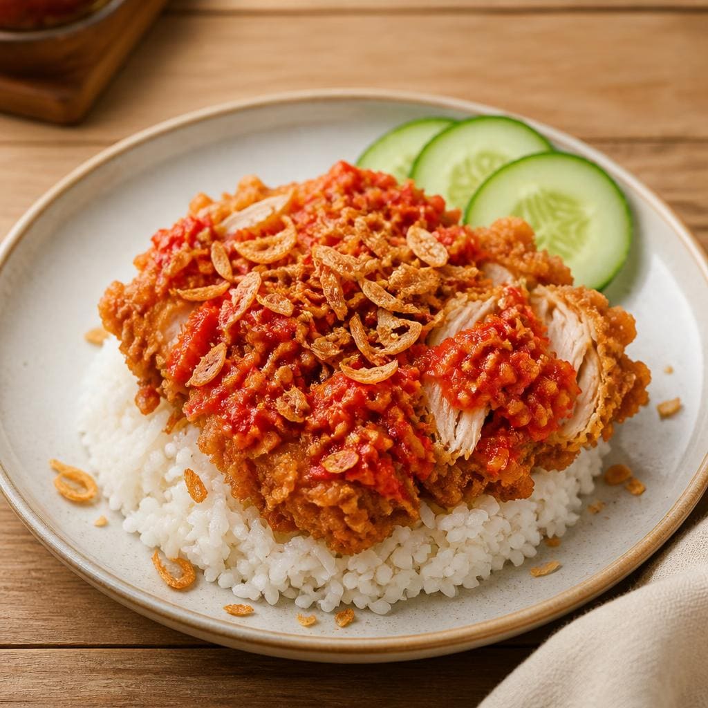 Geprek Crispy Sambal Bawang Nasi Ayam Geprek Kak Rose